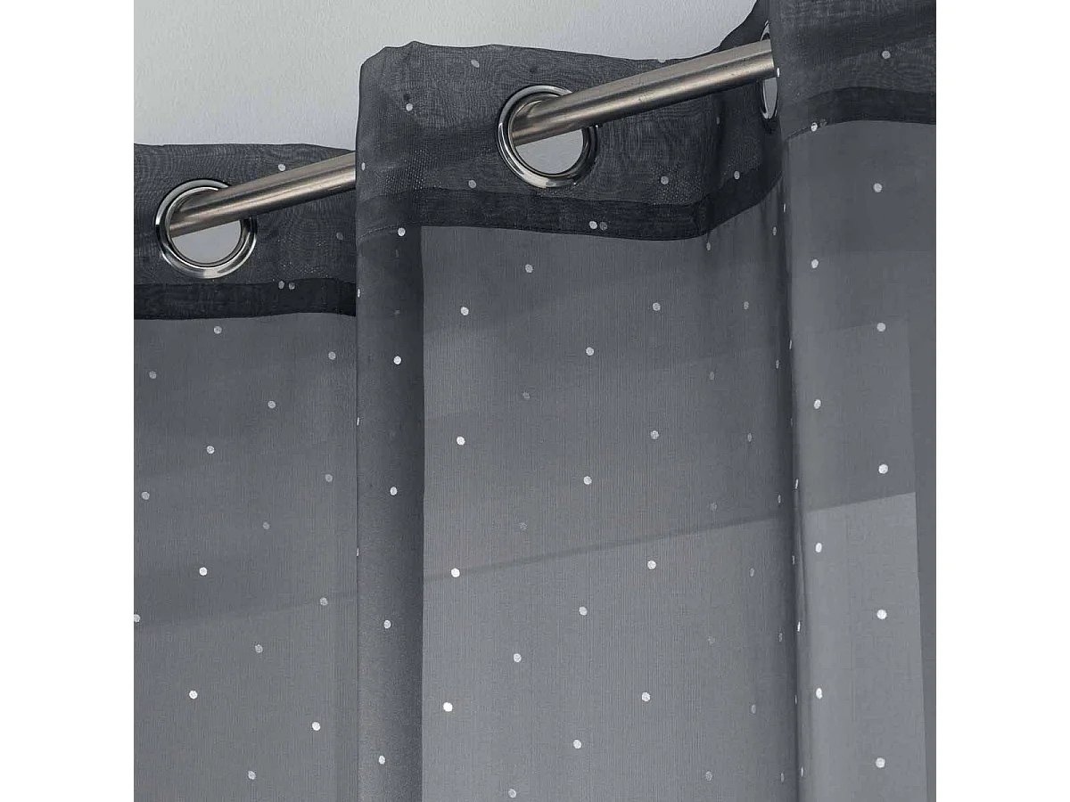 Rideau Voilage à Œillets "Orion" 140x240cm Anthracite