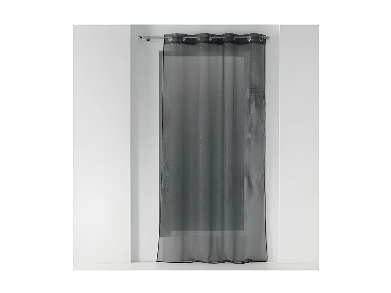 Rideau Voilage à Œillets "Orion" 140x240cm Anthracite