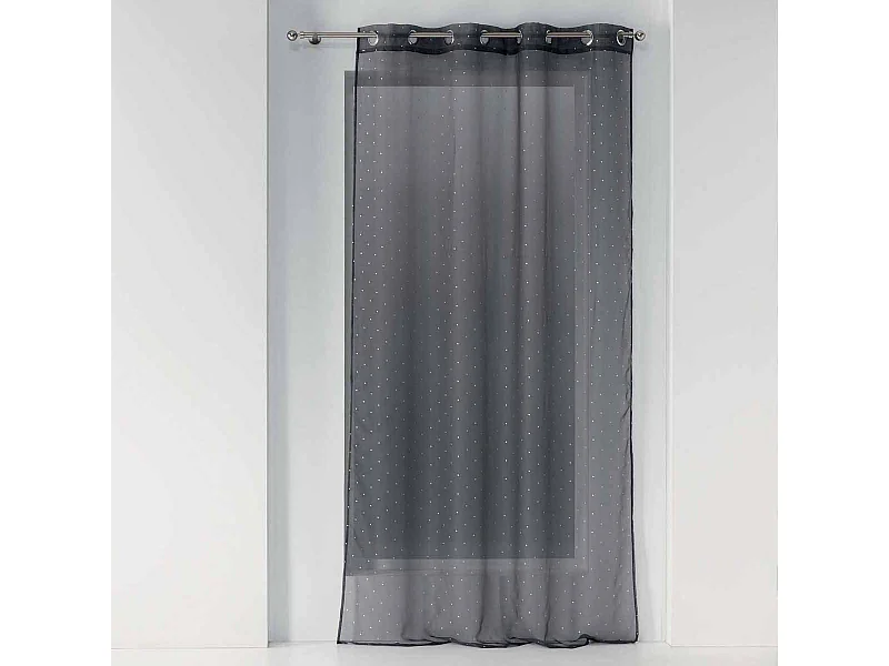 Rideau Voilage à Œillets "Orion" 140x240cm Anthracite