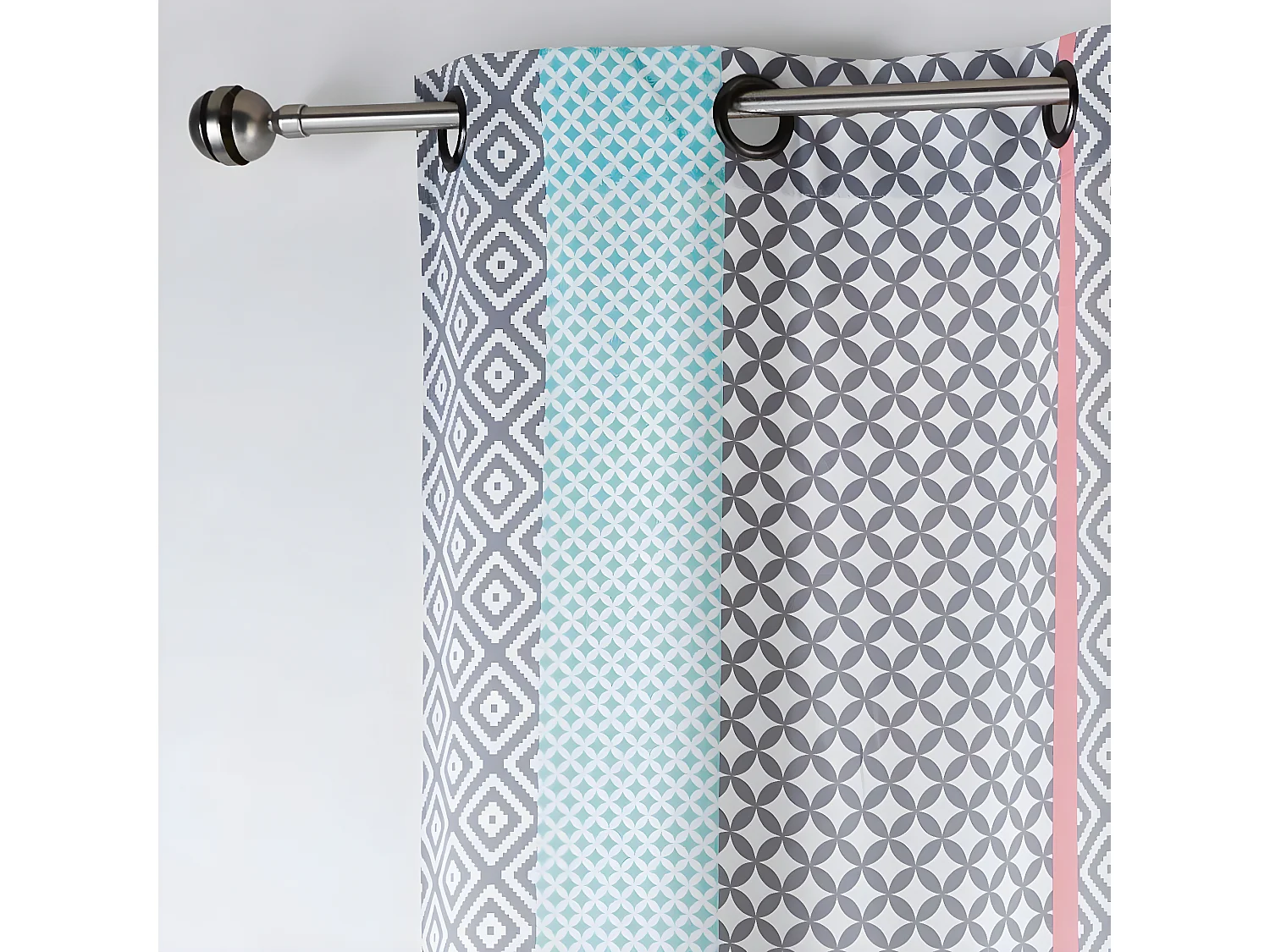 Rideau "Baltic" 140x240cm Rose & Menthe