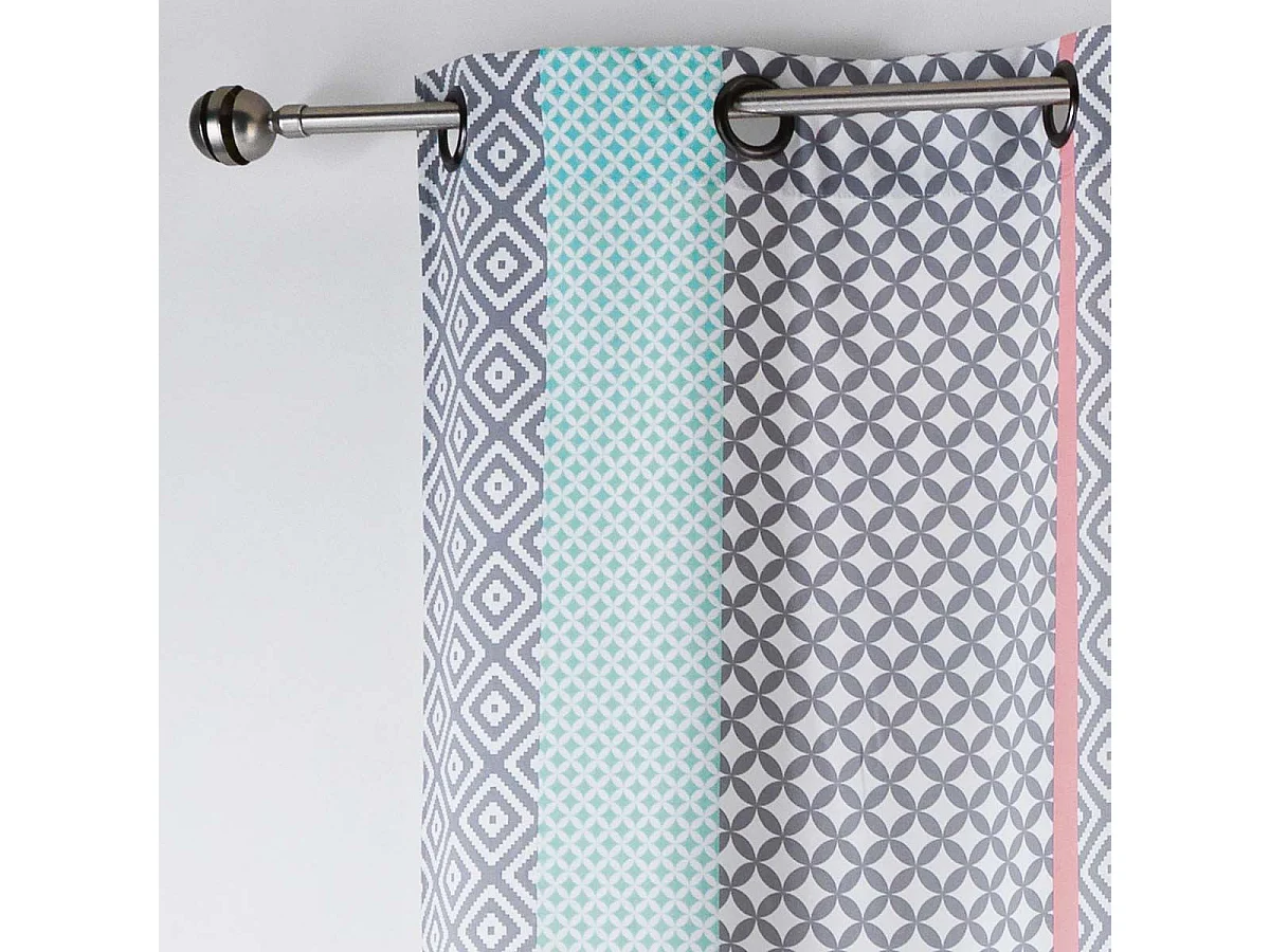 Rideau "Baltic" 140x240cm Rose & Menthe