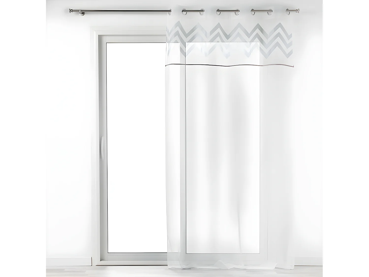 Rideau Voilage à Œillets "Levi" 140x240cm Argent