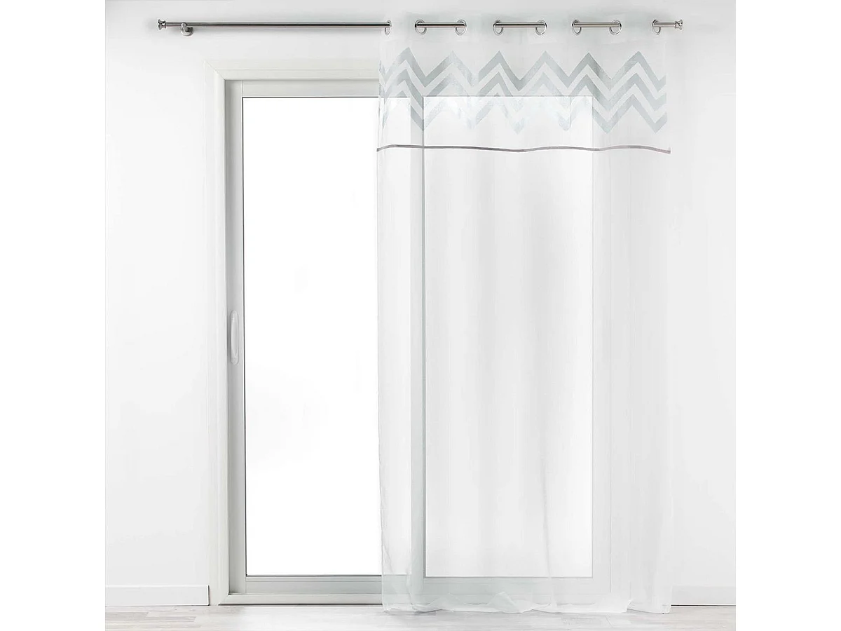 Rideau Voilage à Œillets "Levi" 140x240cm Argent