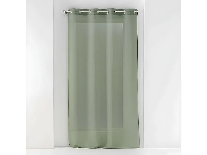 Rideau Voilage à Œillets "Sandra" 140x180cm Kaki