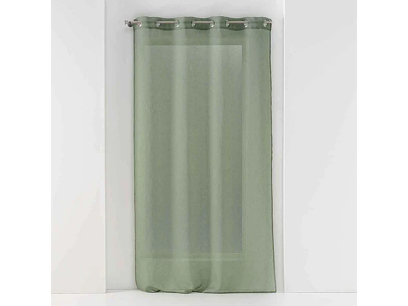 Rideau Voilage à Œillets "Sandra" 140x180cm Kaki