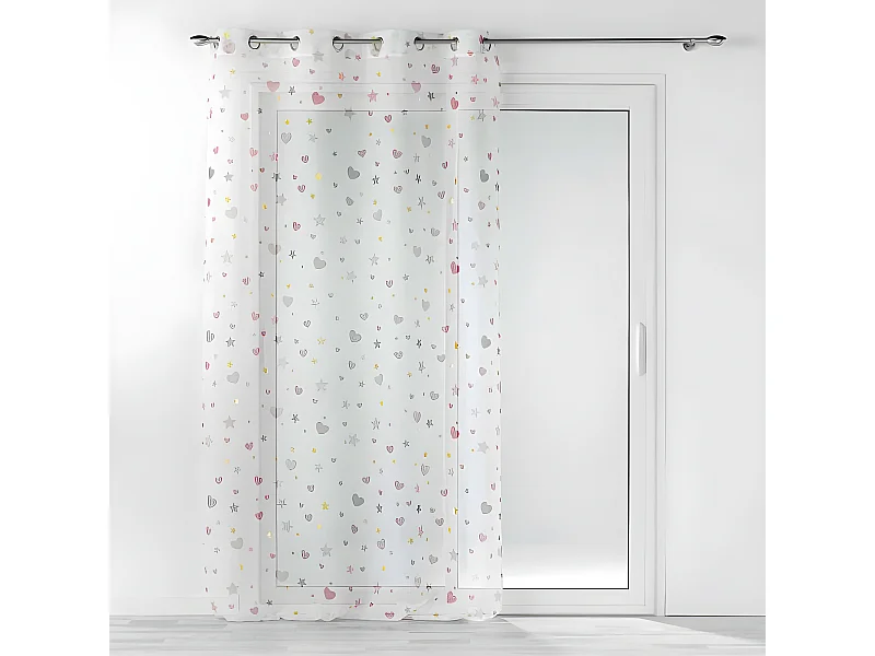 Rideau Voilage "Céleste" 140x240cm Blanc