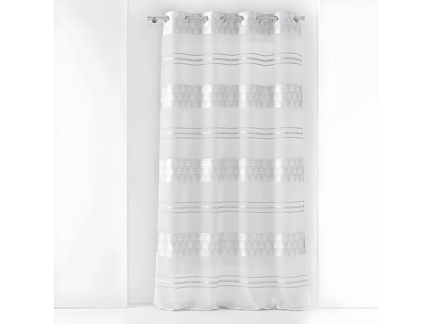 Rideau Voilage à Œillets "Pasadena" 140x280cm Blanc