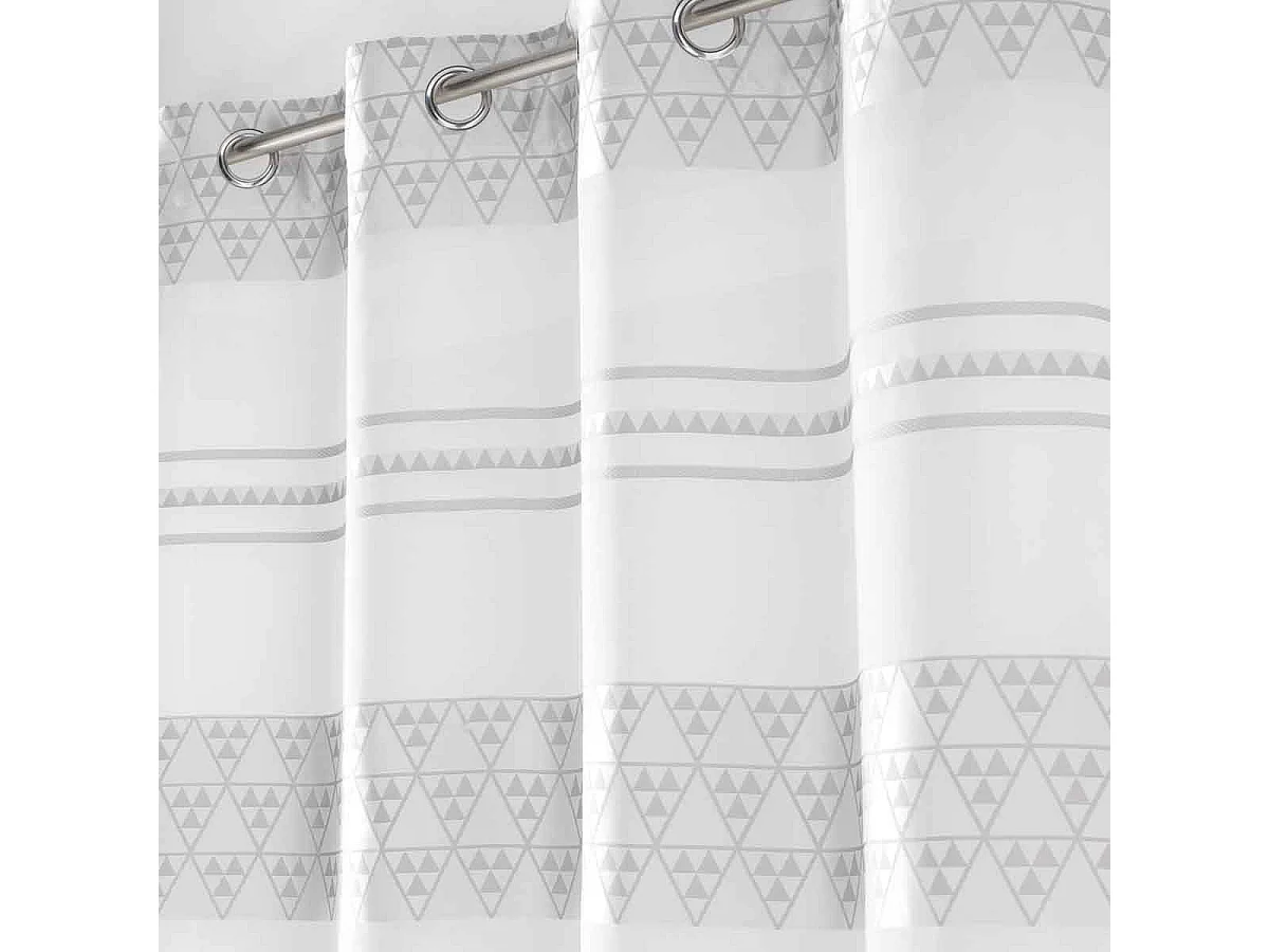 Rideau Voilage à Œillets "Pasadena" 140x280cm Blanc