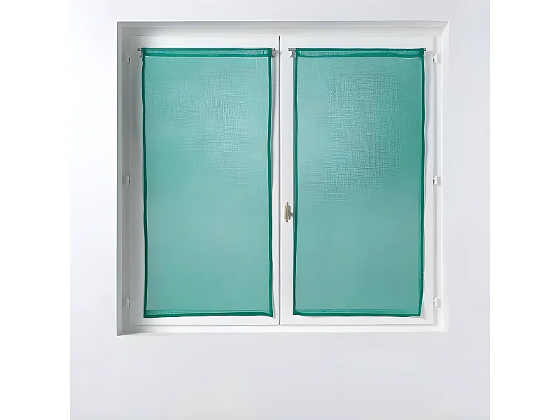 Paire de Voilages "Sandra" 60x120cm Émeraude