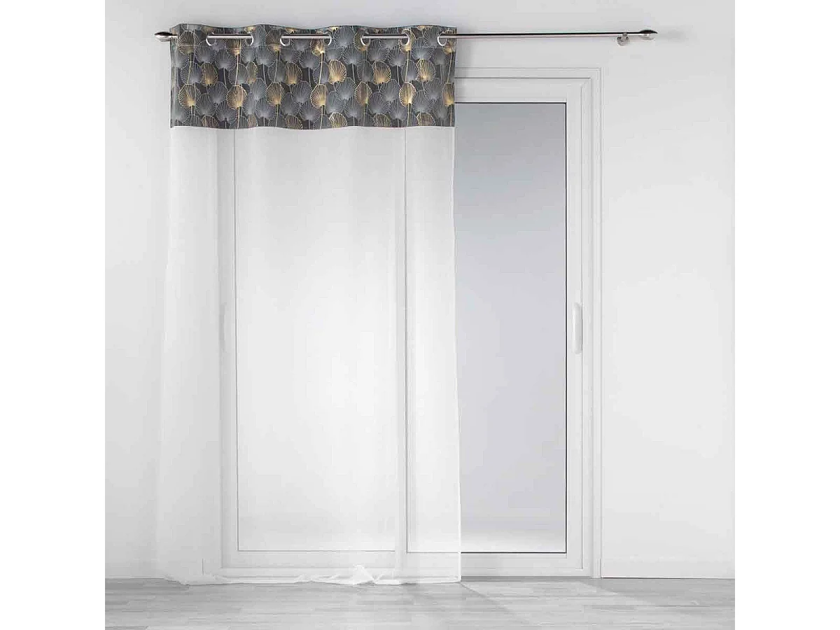 Rideau Voilage à Œillets "Clairine" 140x240cm Gris