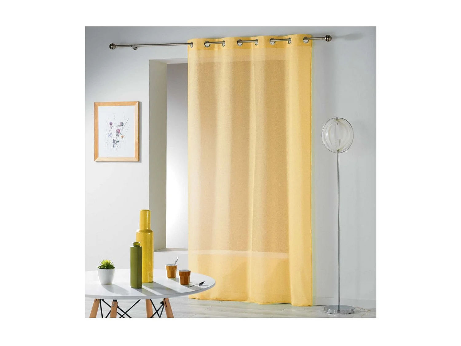 Rideau Voilage Étamine "Telma" 140x280cm Jaune