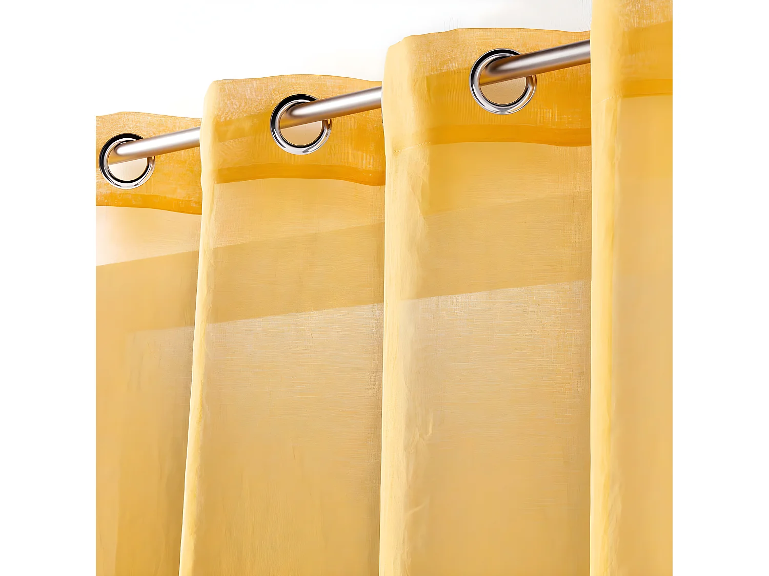 Rideau Voilage Étamine "Telma" 140x280cm Jaune