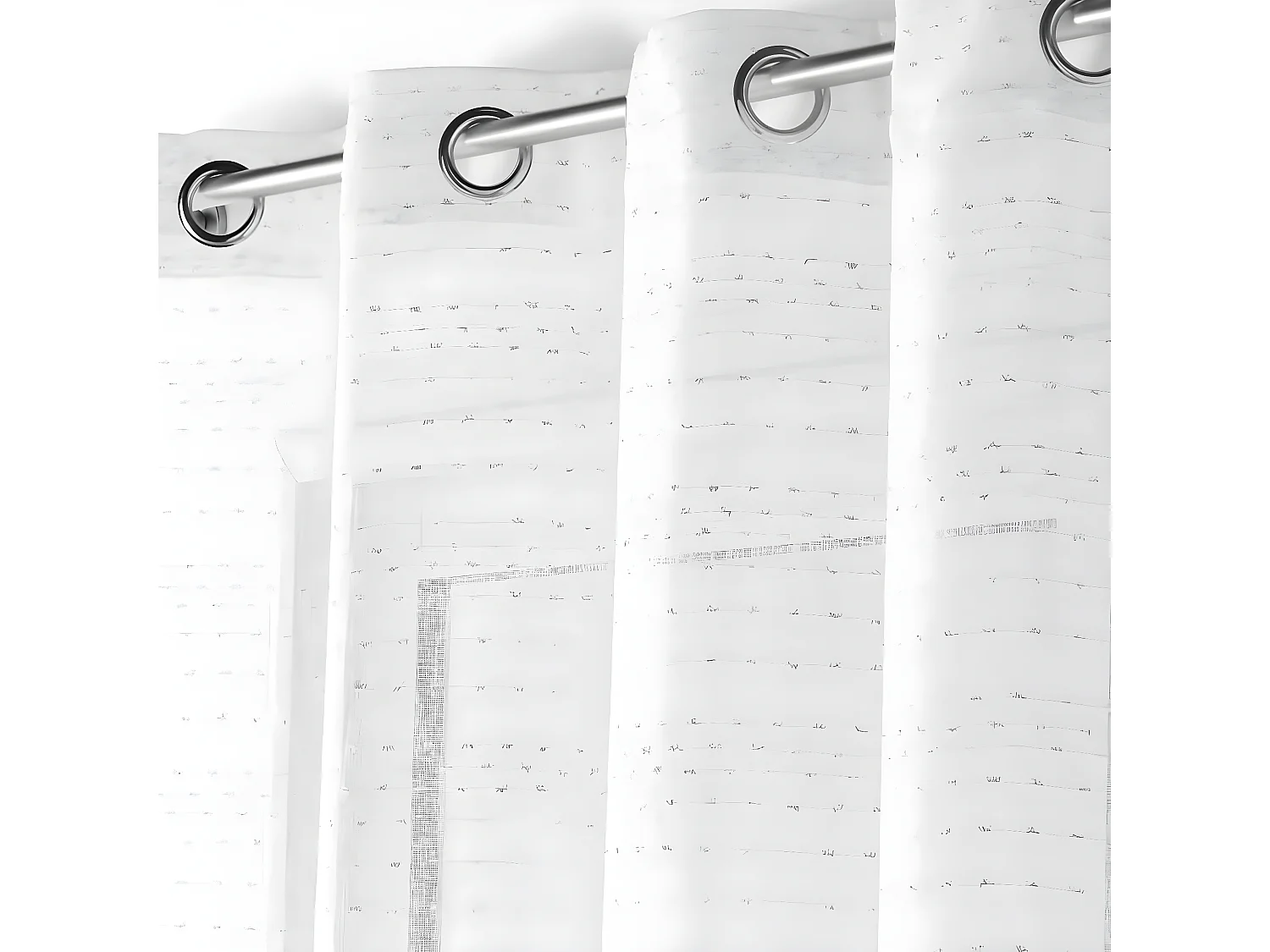 Rideau Voilage à Œillets "Amazia" 140x240cm Blanc