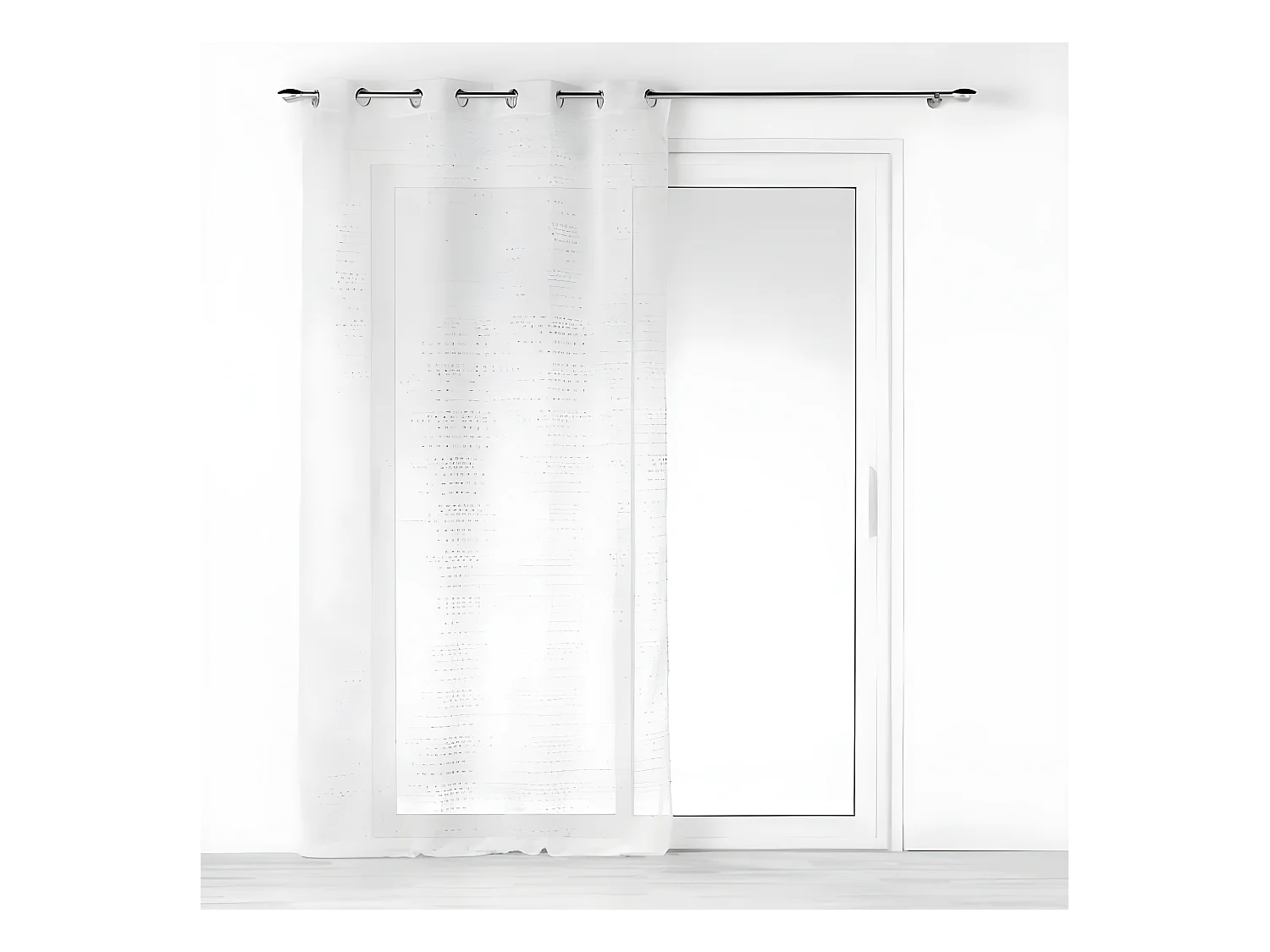 Rideau Voilage à Œillets "Amazia" 140x240cm Blanc