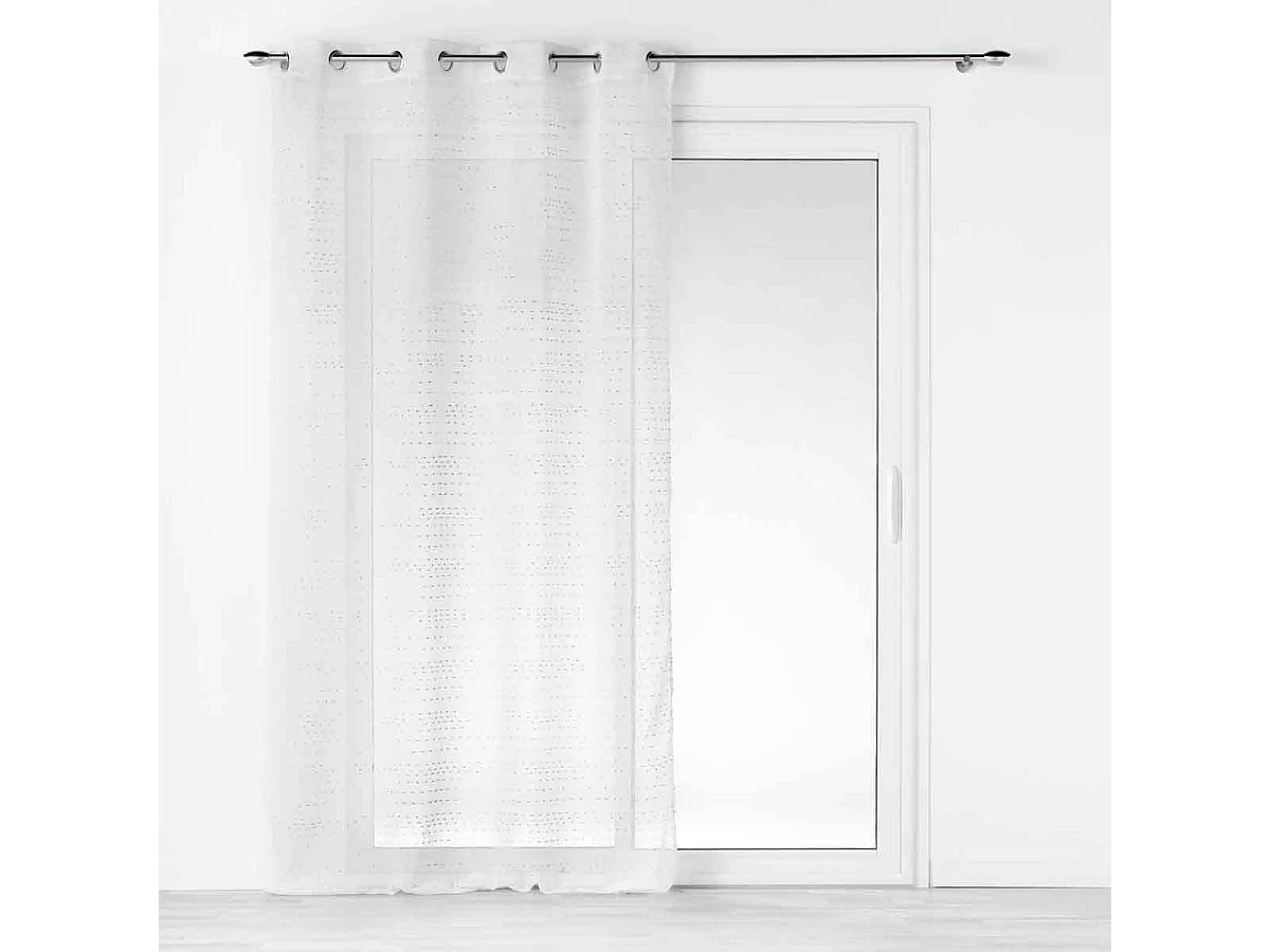 Rideau Voilage à Œillets "Amazia" 140x240cm Blanc
