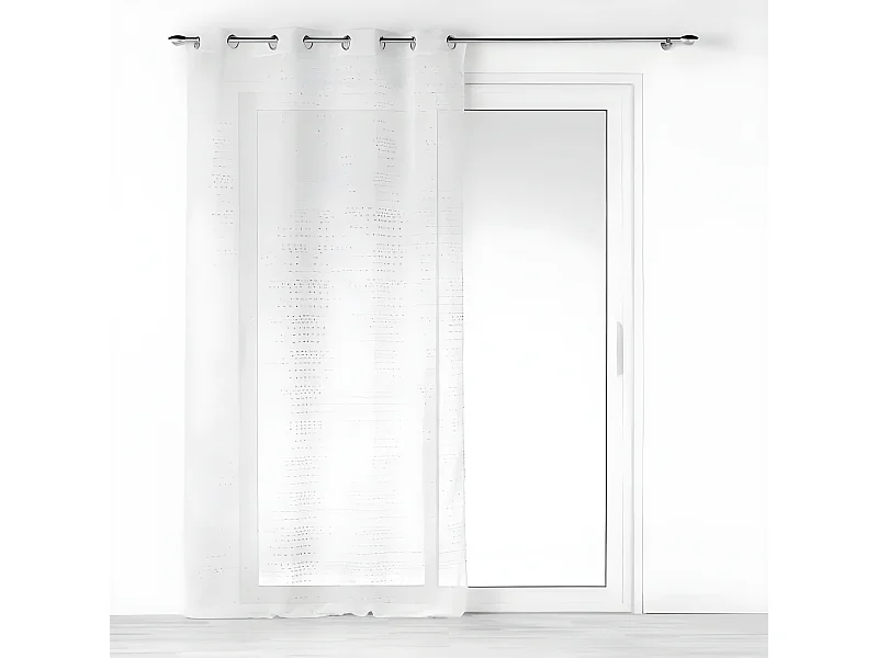 Rideau Voilage à Œillets "Amazia" 140x240cm Blanc