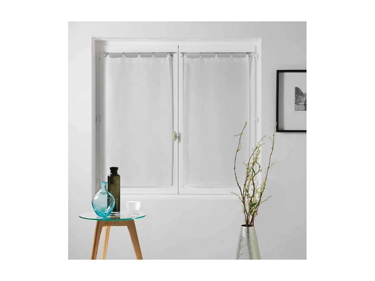 Paire de Voilages "Milza" 60x120cm Blanc
