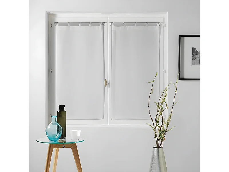 Paire de Voilages "Milza" 60x120cm Blanc