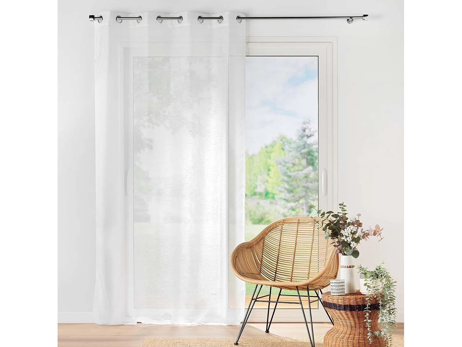 Rideau Voilage "Lisséa" 140x240cm Blanc