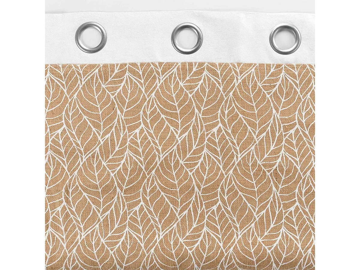 Rideau à Œillets Imprimé "Kalinda" 140x240cm Blanc