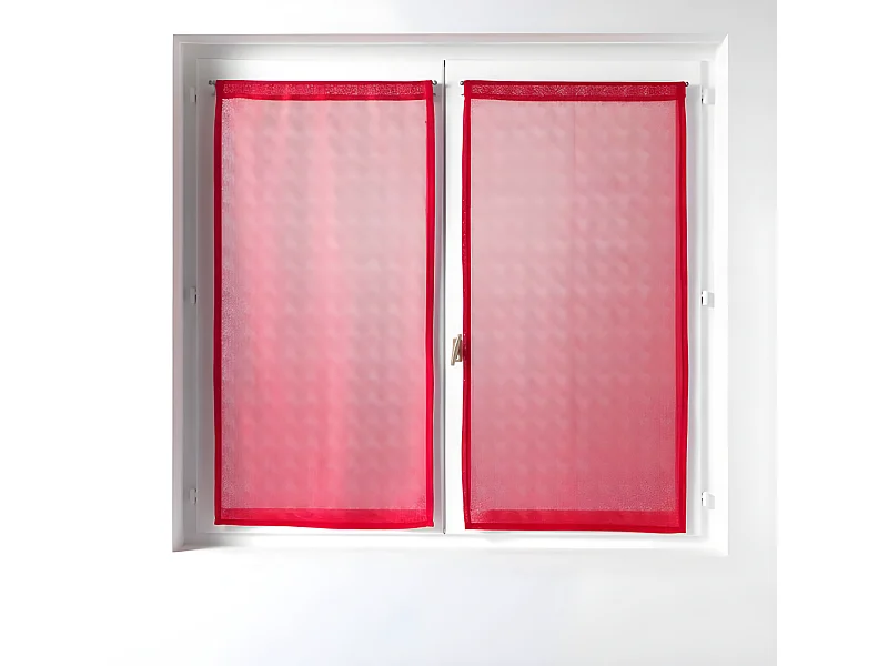 Paire de Voilages "Castille" 60x160cm Rouge