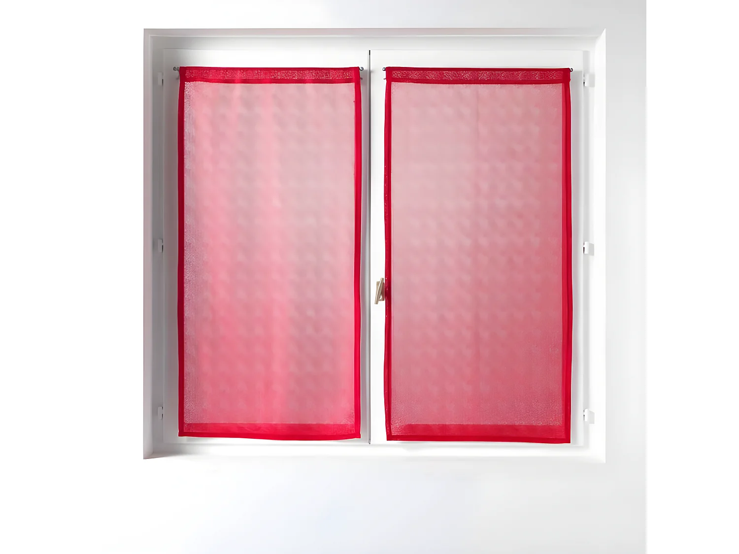 Paire de Voilages "Castille" 60x160cm Rouge