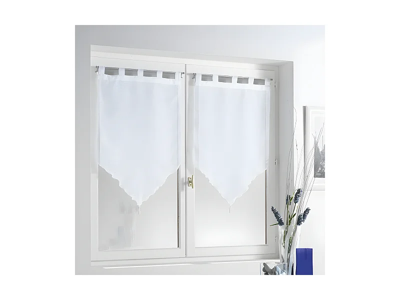 Paire de Voilages "Lisséa" 60x90cm Blanc