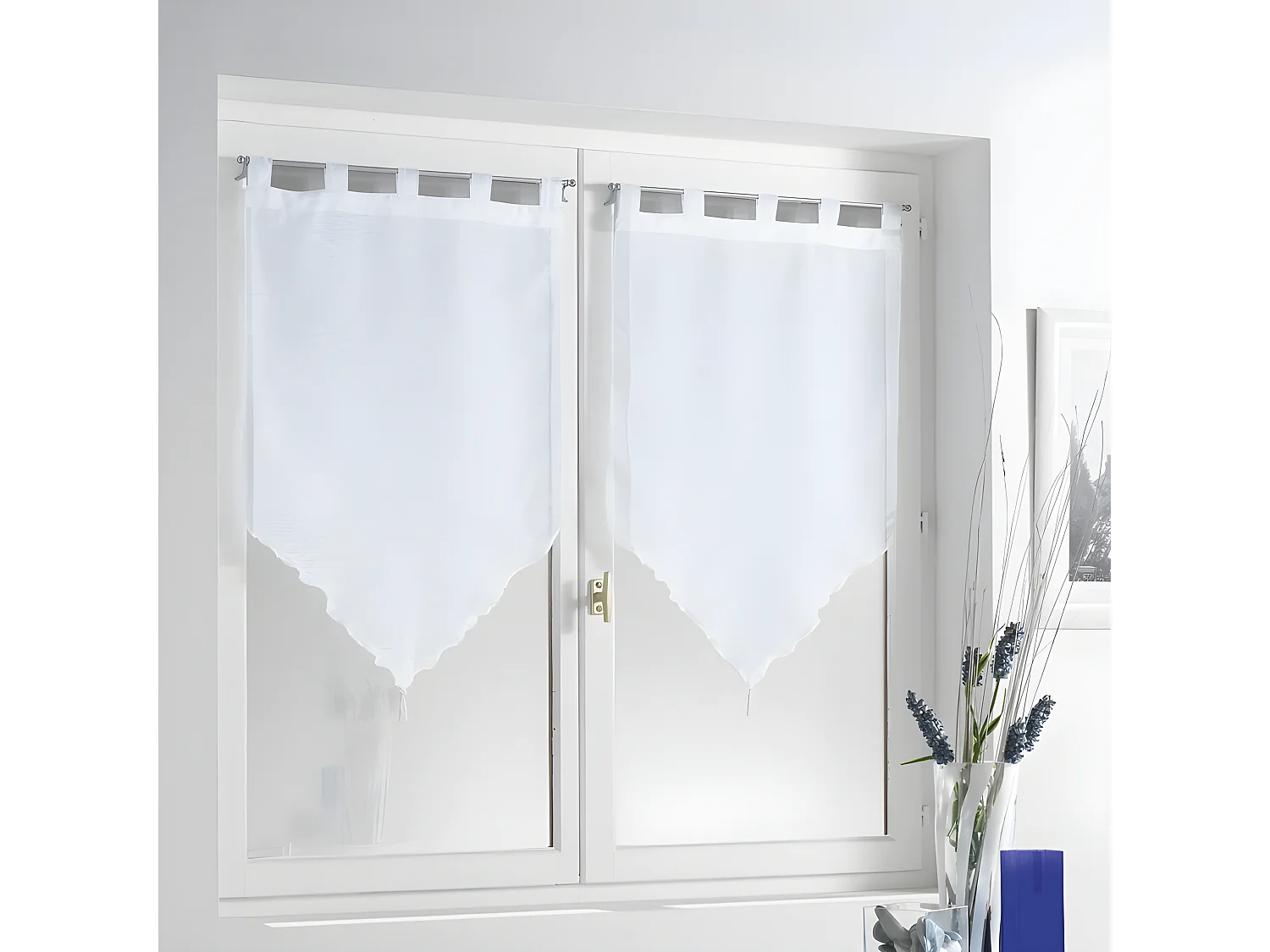 Paire de Voilages "Lisséa" 60x90cm Blanc