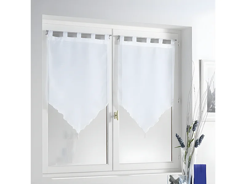 Paire de Voilages "Lisséa" 60x90cm Blanc