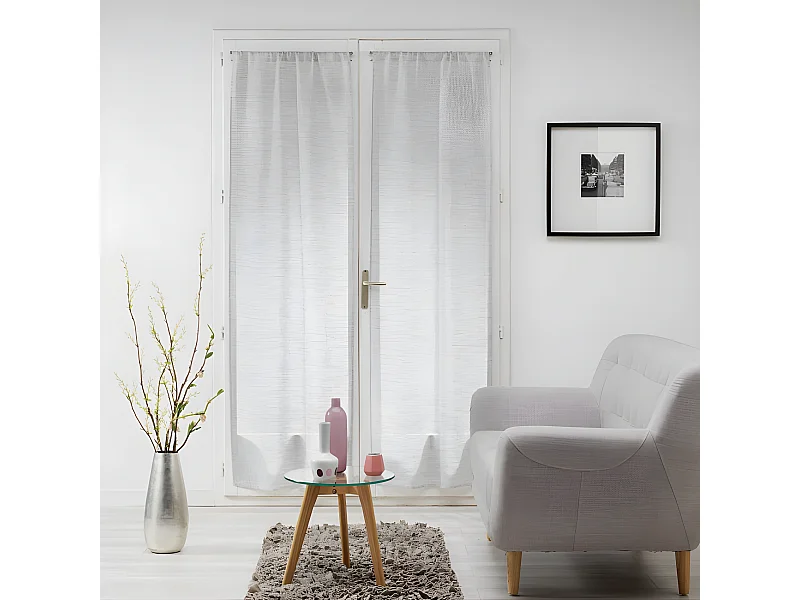 Paire de Voilages "Milza" 70x200cm Gris