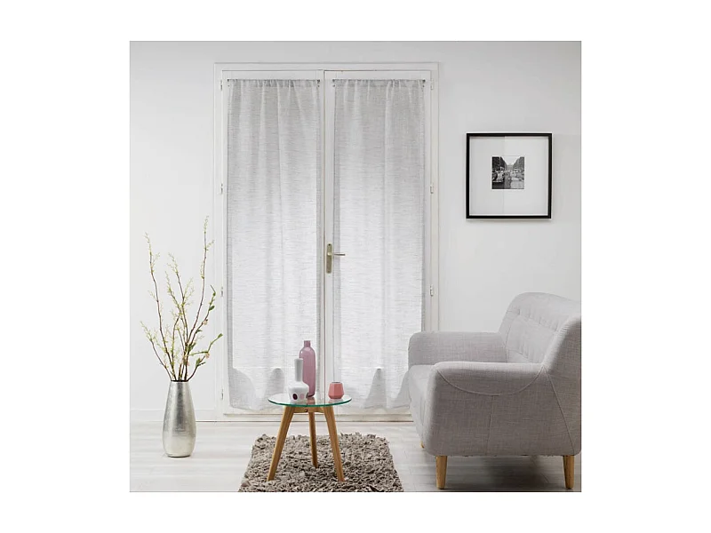 Paire de Voilages "Milza" 70x200cm Gris
