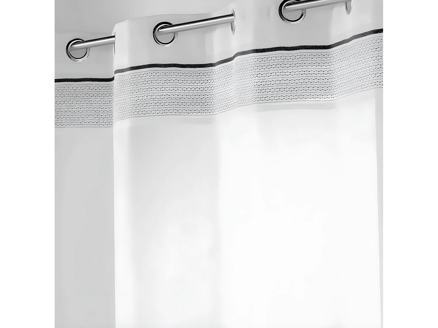 Rideau Voilage à Œillets "Nikita" 140x240cm Blanc