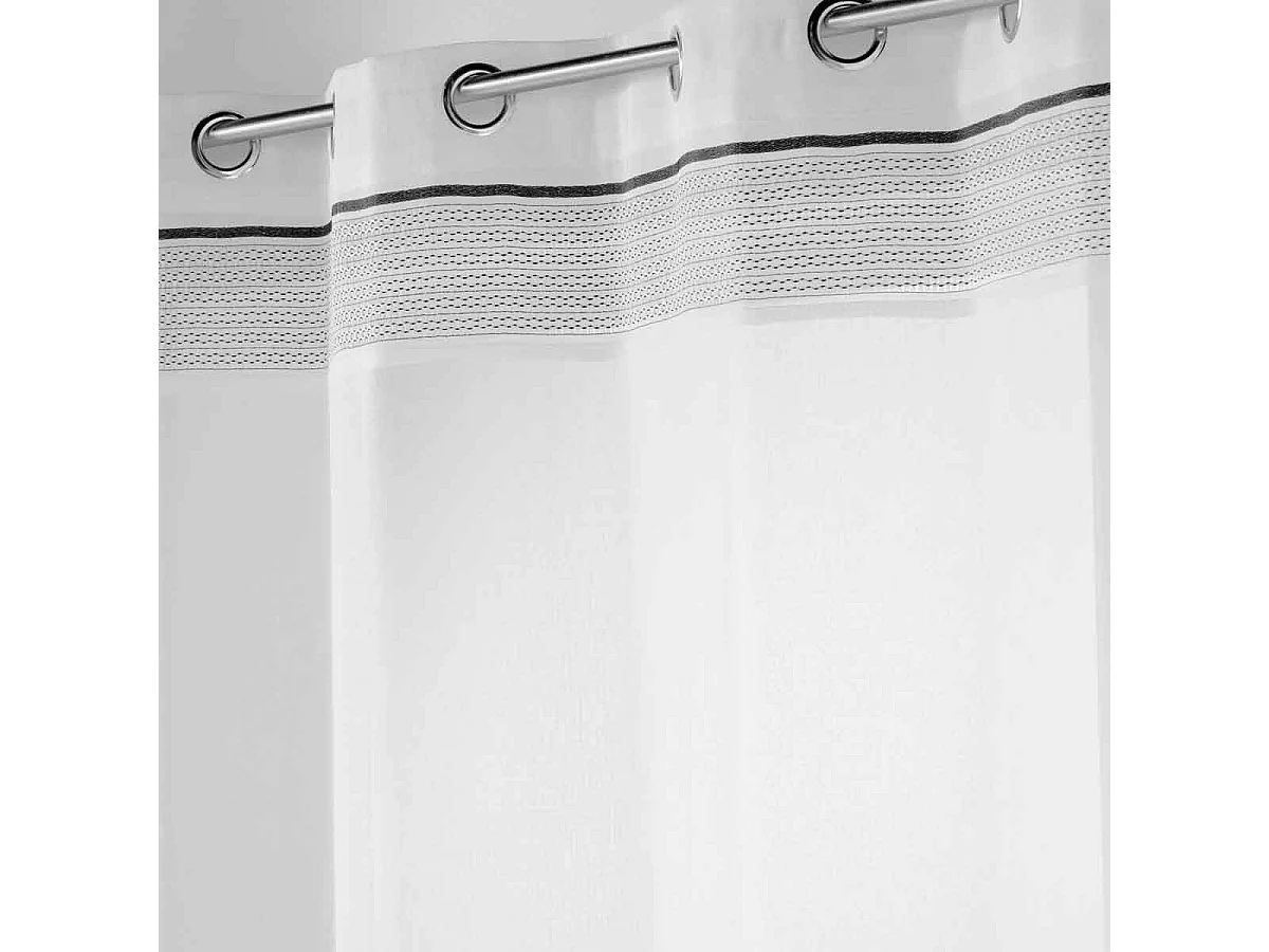 Rideau Voilage à Œillets "Nikita" 140x240cm Blanc