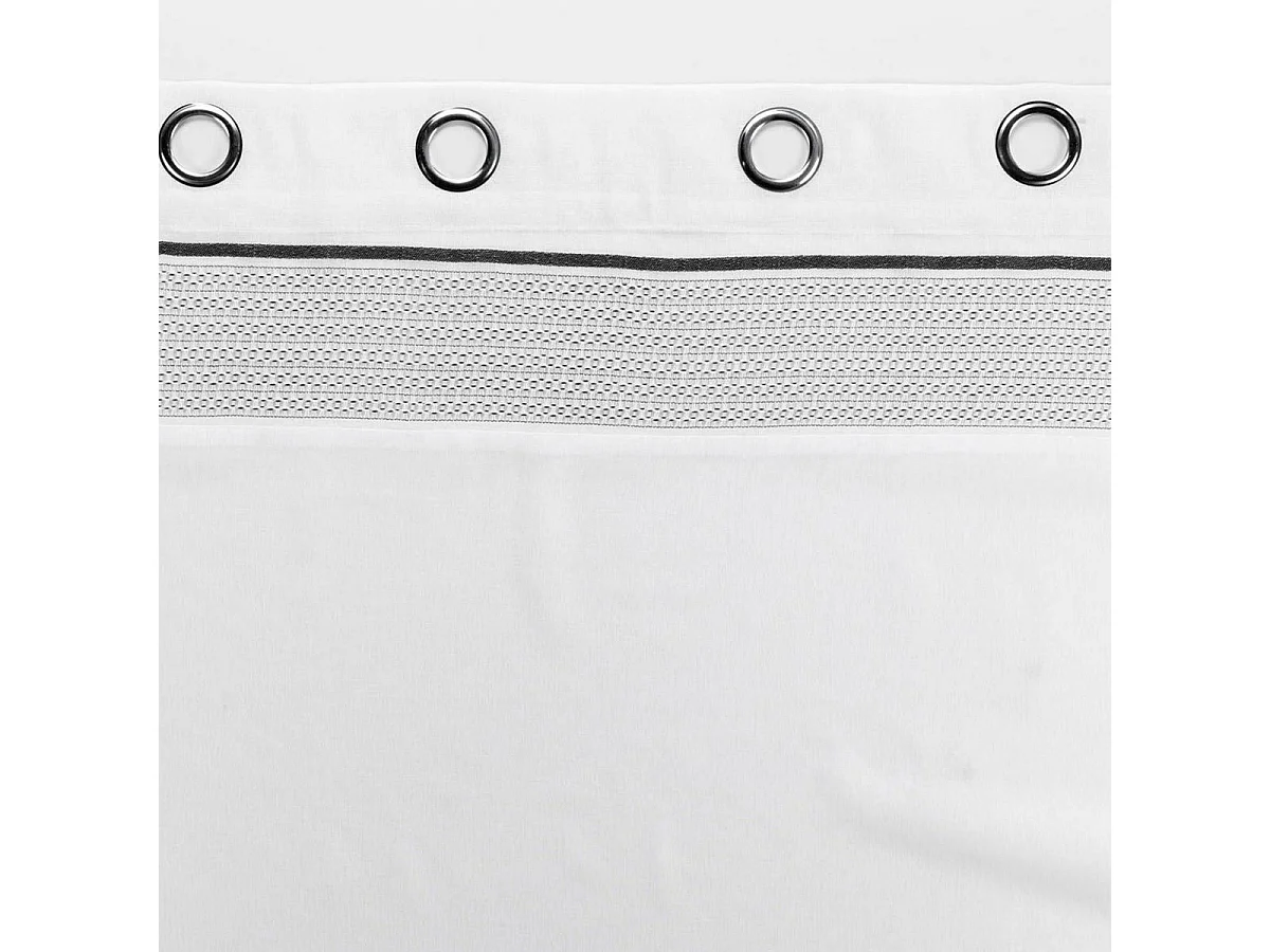 Rideau Voilage à Œillets "Nikita" 140x240cm Blanc