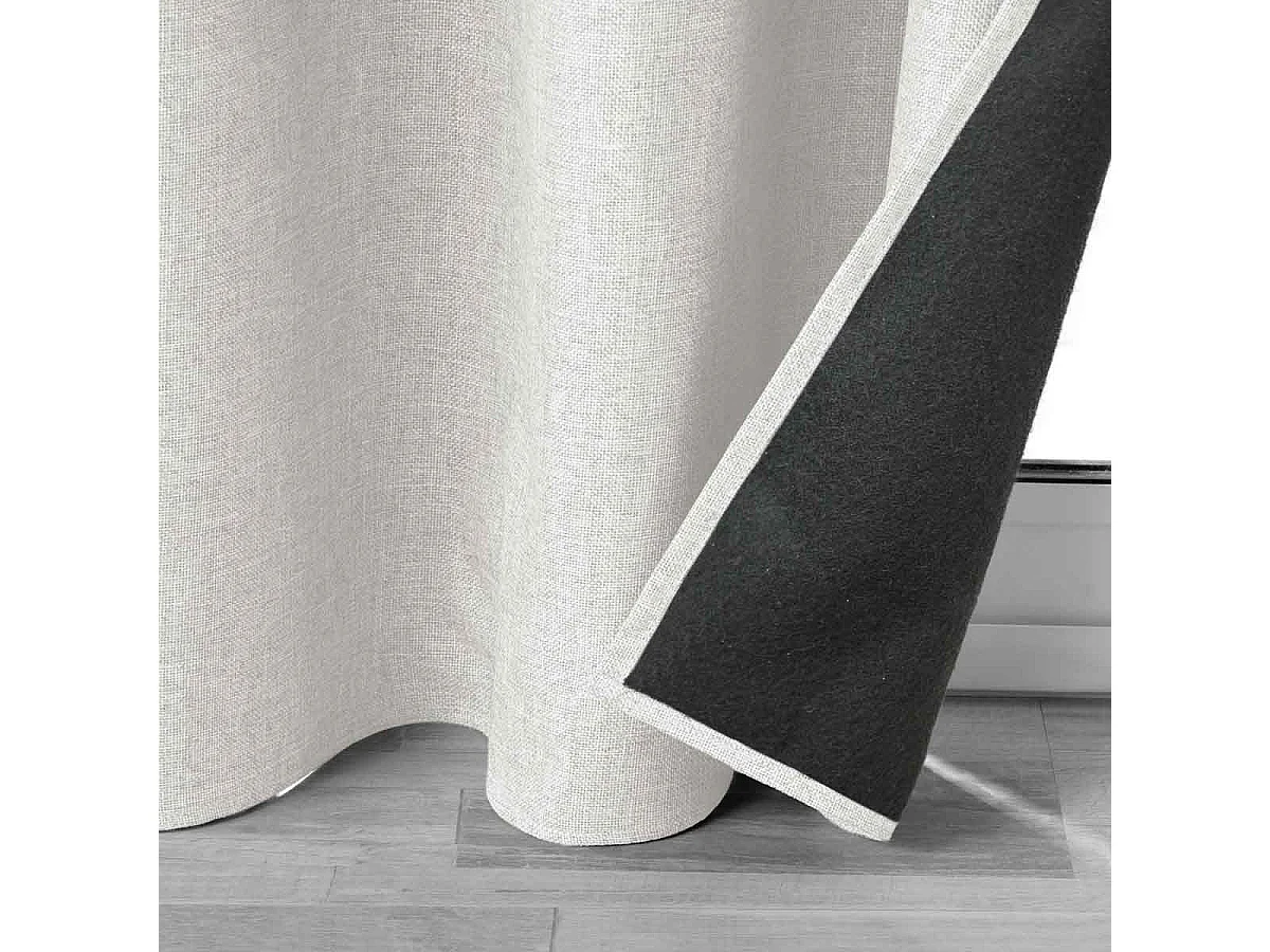 Rideau à Œillets Isolant "Jupiter" 140x260cm Naturel