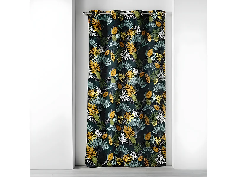 Rideau à Œillets Imprimé "Panazio" 140x240cm Bleu