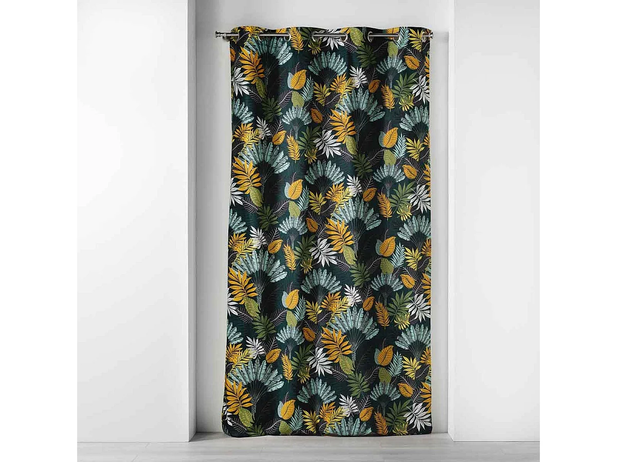 Rideau à Œillets Imprimé "Panazio" 140x240cm Bleu