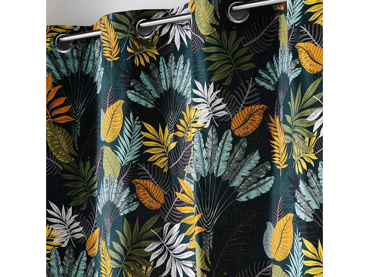 Rideau à Œillets Imprimé "Panazio" 140x240cm Bleu