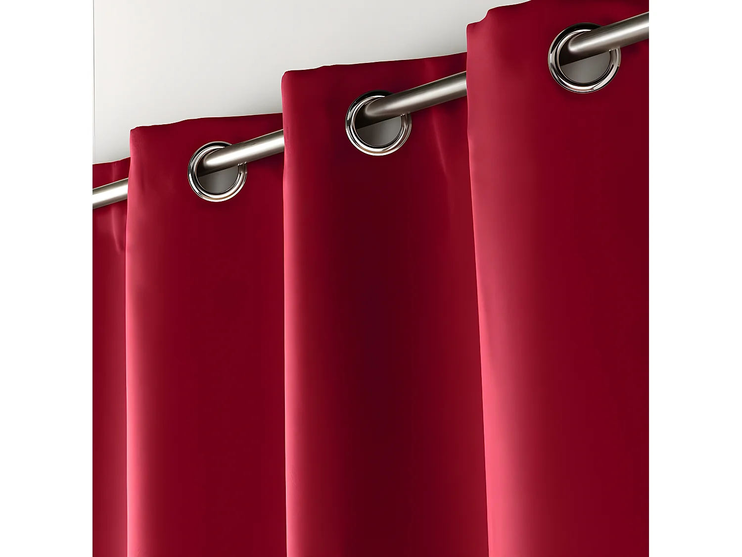 Rideau Occultant "Occult" 135x280cm Rouge