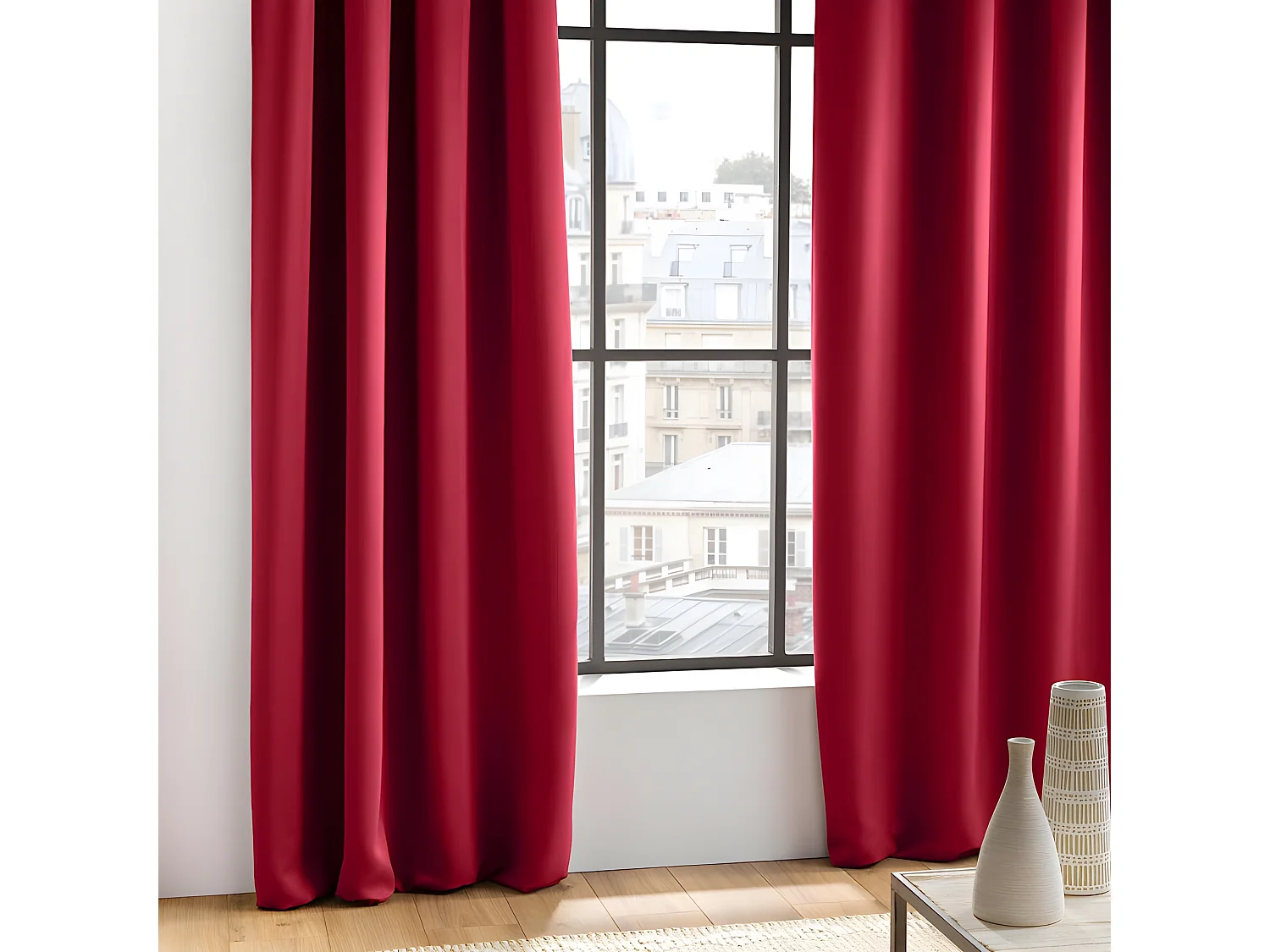 Rideau Occultant "Occult" 135x280cm Rouge