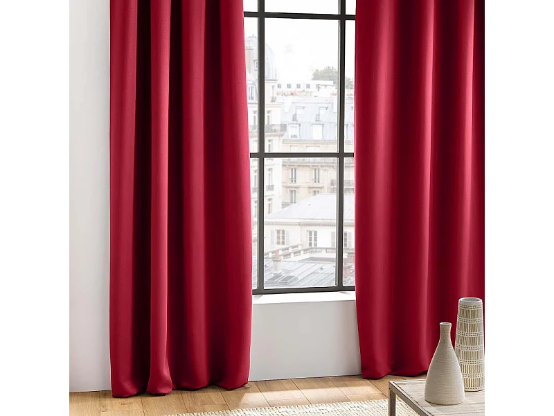 Rideau Occultant "Occult" 135x280cm Rouge