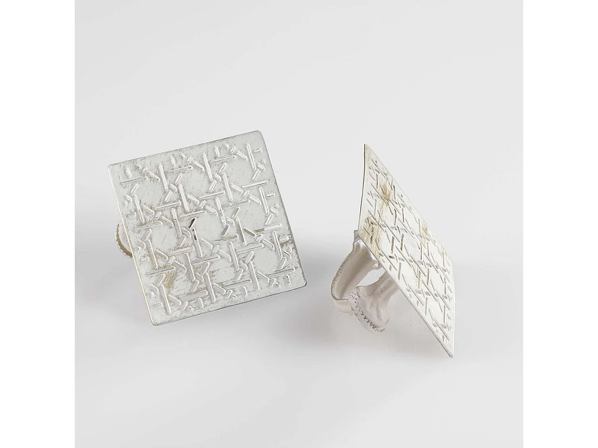 Lot de 2 Embrasses à Rideau "Emery" 6cm Blanc