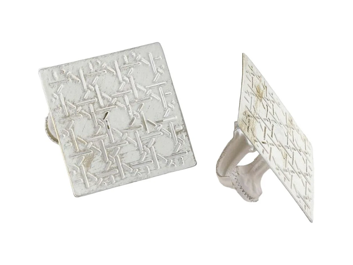 Lot de 2 Embrasses à Rideau "Emery" 6cm Blanc
