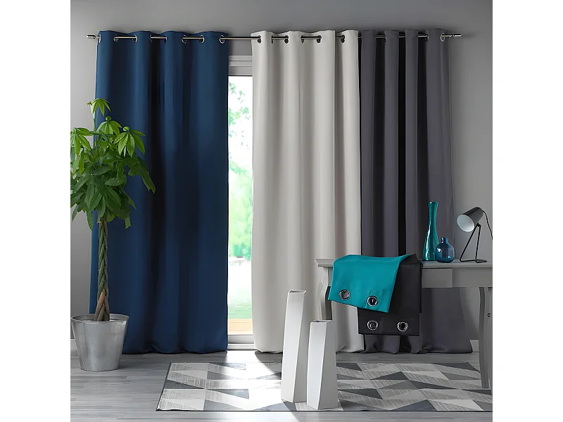 Rideau Occultant "Occult" 135x240cm Bleu Navy