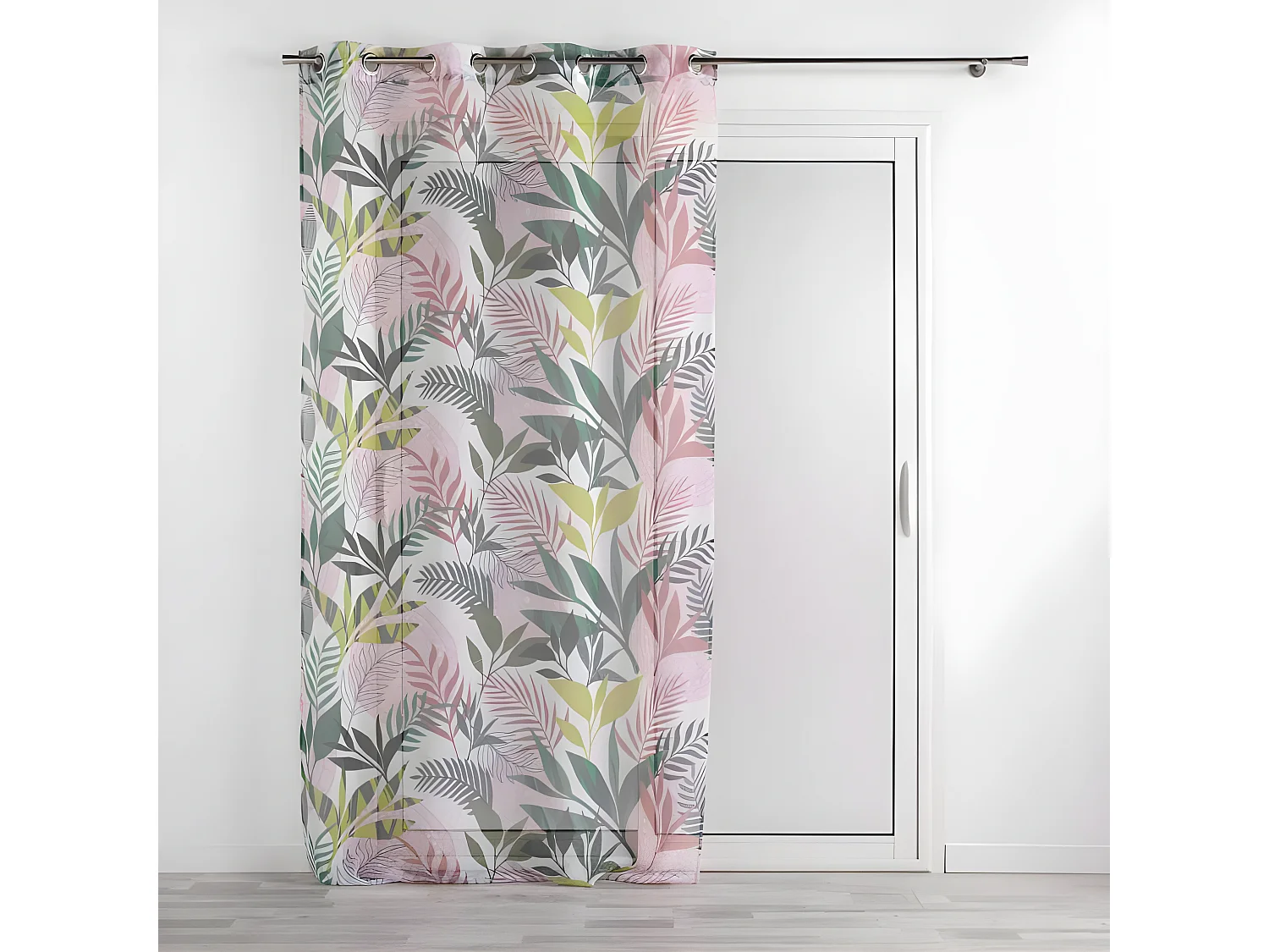 Rideau Voilage à Œillets "Assana" 140x240cm Rose