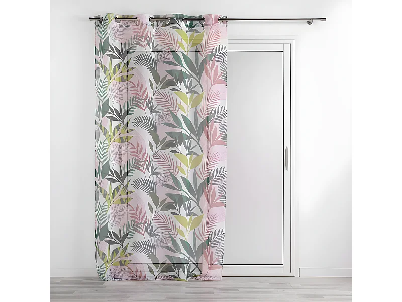 Rideau Voilage à Œillets "Assana" 140x240cm Rose