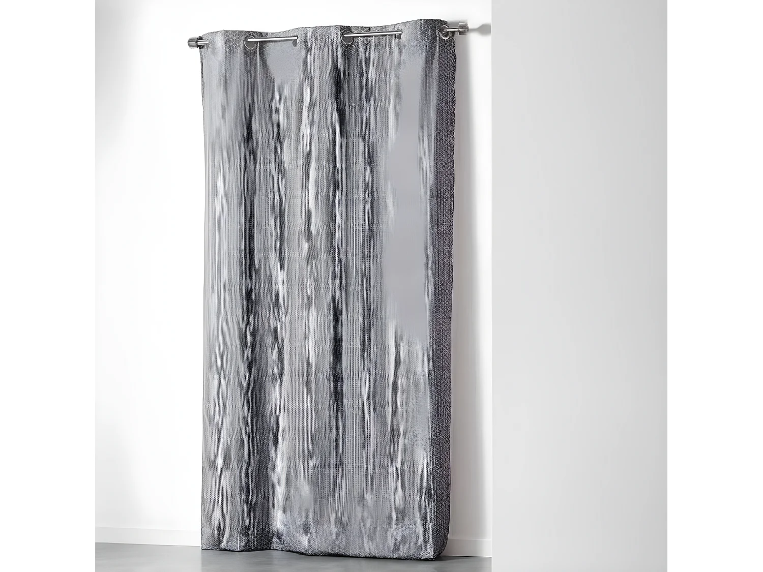 Rideau à Oeillets "Optic" 140x280cm Gris