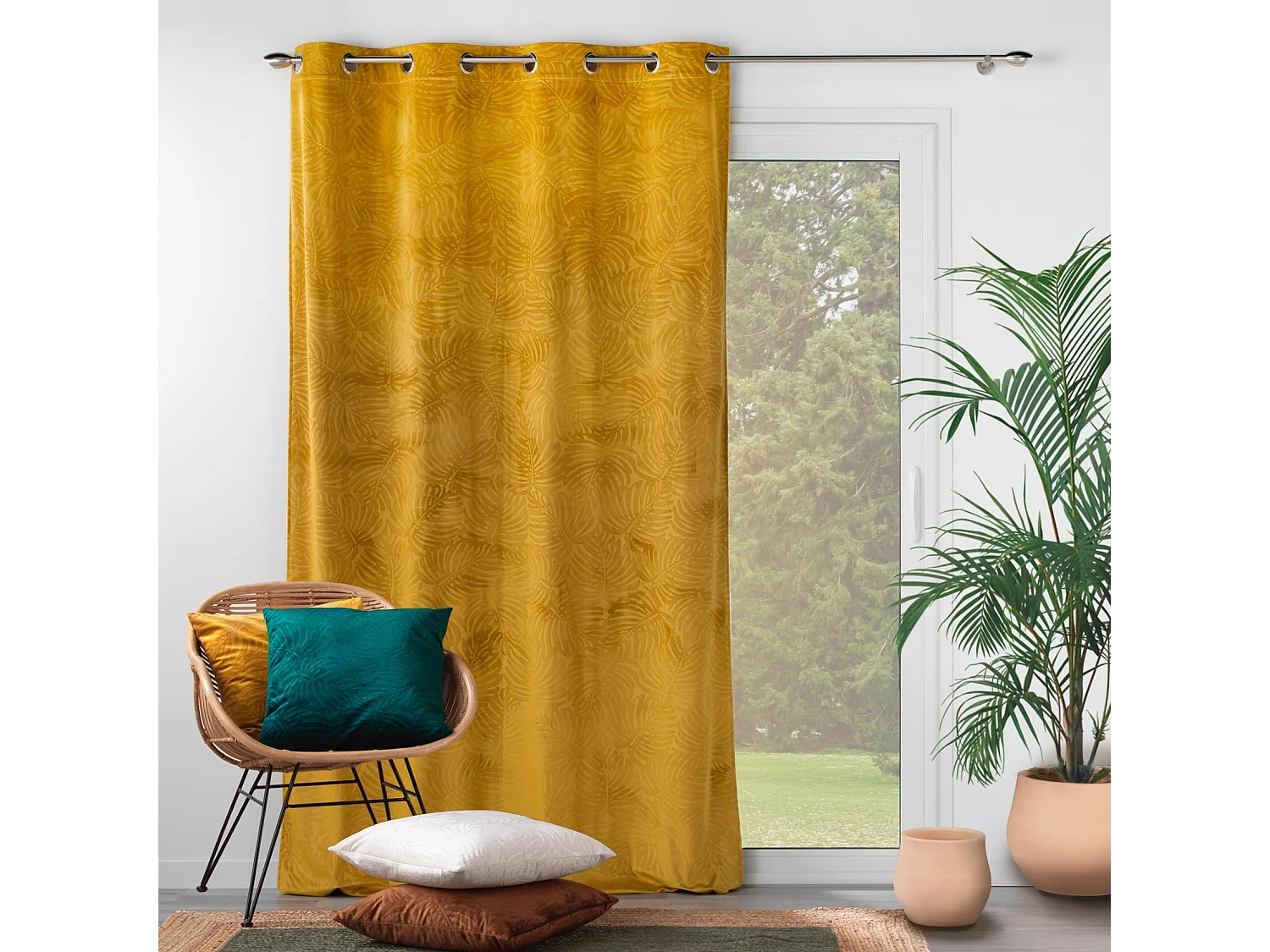 Rideau Occultant "Analia" 140x240cm Ocre