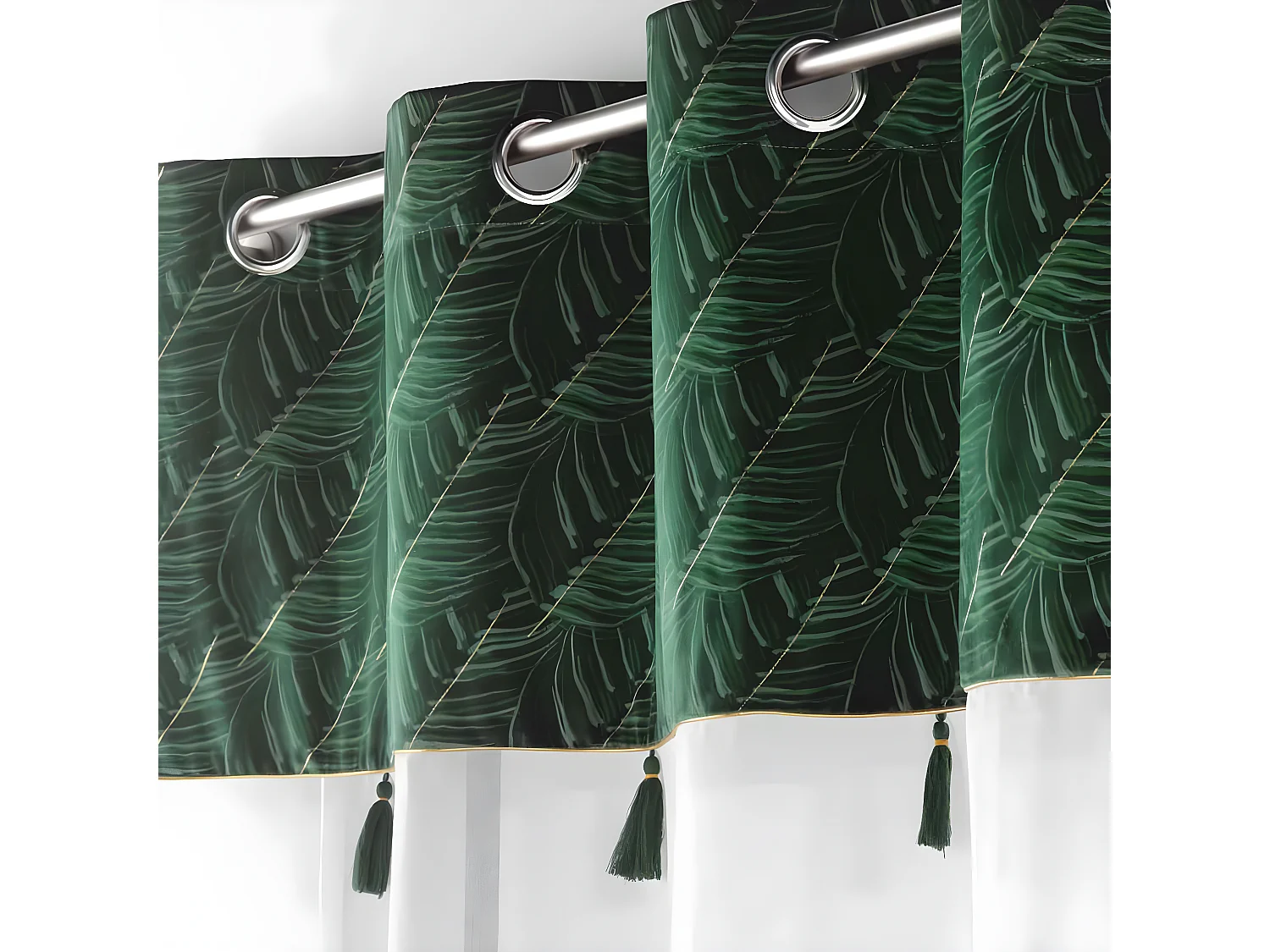 Rideau Voilage à Œillets "Palmina" 140x280cm Vert