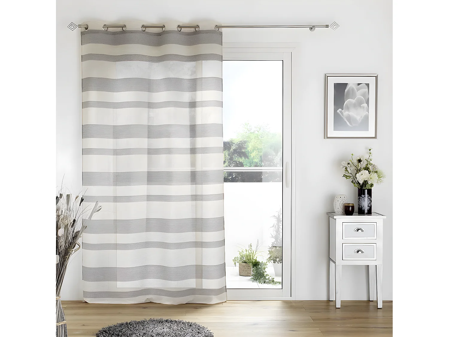 Rideau Voilage à Œillets "Palerma" 140x280cm Sable